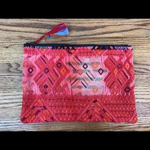 Boho bag, purse, clutch handmade huipil